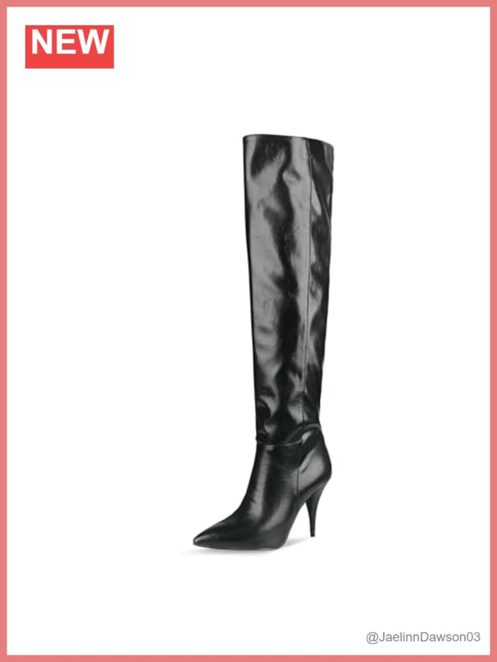 Faux Leather Over-the-Knee Stiletto Heel Pointed Toe Boots